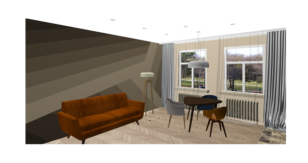 Livingroom visualisation. Focal point